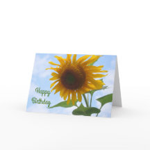 Tarjeta de cumpleaños de girasol