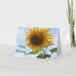 Tarjeta de cumpleaños de girasol