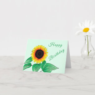 Tarjeta de cumpleaños de girasol