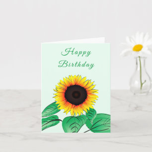 Tarjeta de cumpleaños de girasol amarillo - Person