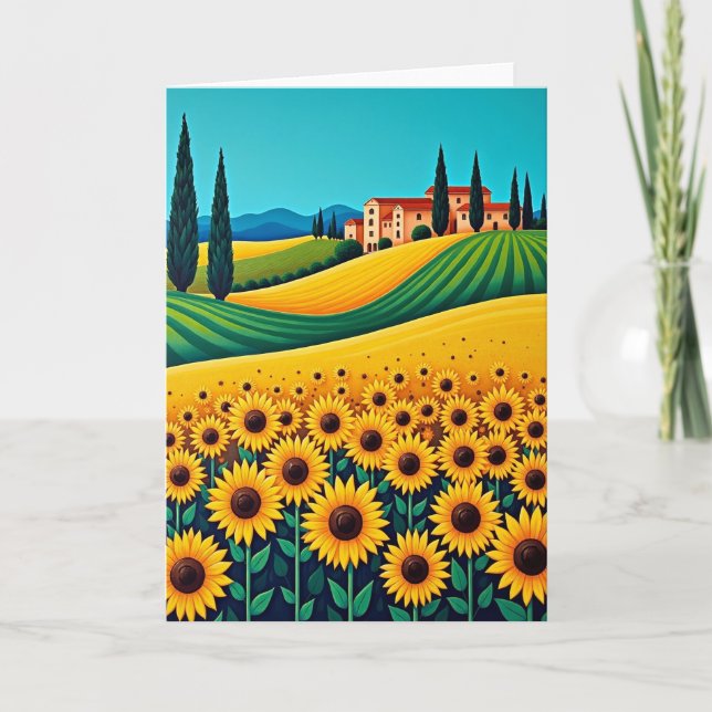 Tarjeta de cumpleaños de girasol dulce (Anverso)