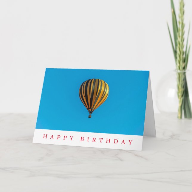 Tarjeta de cumpleaños de globo aerostático (Anverso)