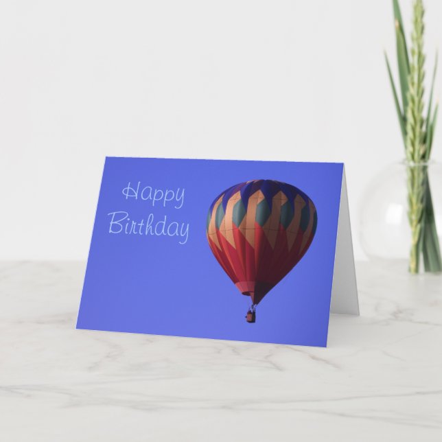 Tarjeta de cumpleaños de globo aerostático *Person (Anverso)