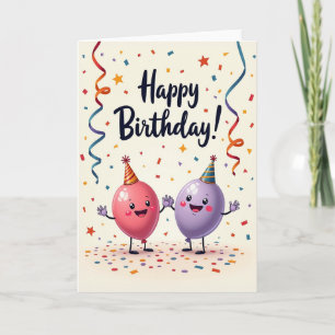 Tarjeta de cumpleaños de globo dulce