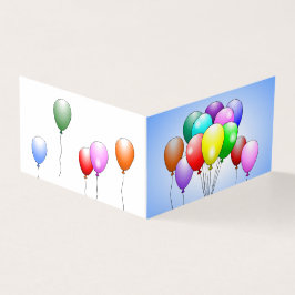 Tarjeta de cumpleaños de globos doblados