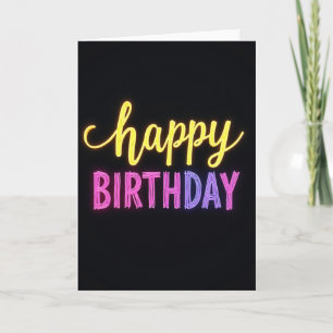 Tarjeta de cumpleaños de Glow Script
