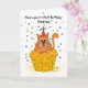 tarjeta de cumpleaños de godson con ginger cupcake (Orchid)