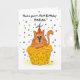tarjeta de cumpleaños de godson con ginger cupcake (Anverso)