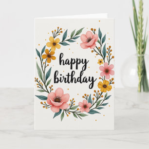 Tarjeta de cumpleaños de Golden Berry