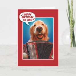 Tarjeta de cumpleaños de Golden Retriever para jug