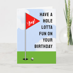 Tarjeta de cumpleaños de golf