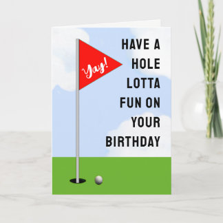 Tarjeta de cumpleaños de golf