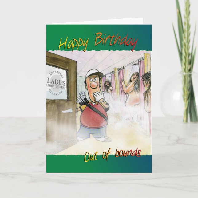 Tarjeta de cumpleaños de golf (Anverso)