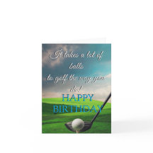 Tarjeta de cumpleaños de golf