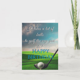 Tarjeta de cumpleaños de golf