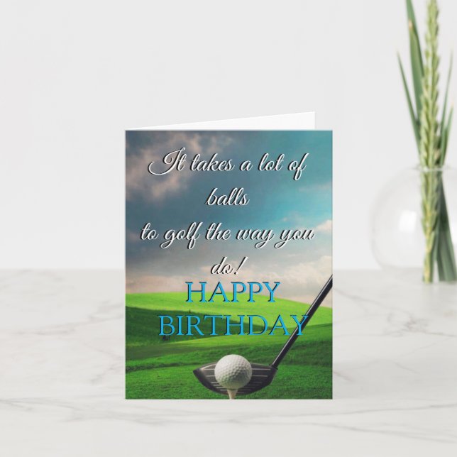 Tarjeta de cumpleaños de golf (Anverso)