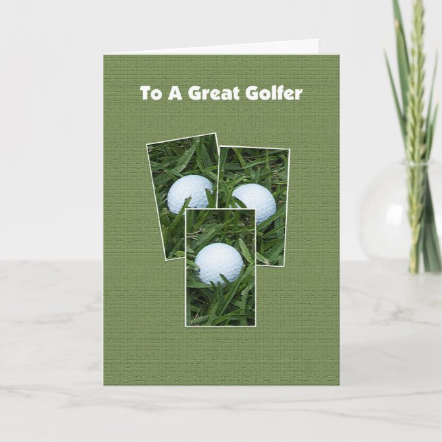 Tarjeta de cumpleaños de golf — Bolas de golf para (Anverso)