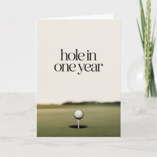 Tarjeta de cumpleaños de golf minimalista para hom