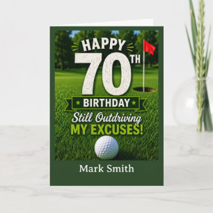Tarjeta de cumpleaños de golf para golfista en el