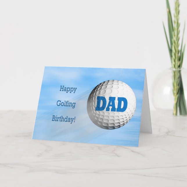 Tarjeta de cumpleaños de golf para papá (Anverso)