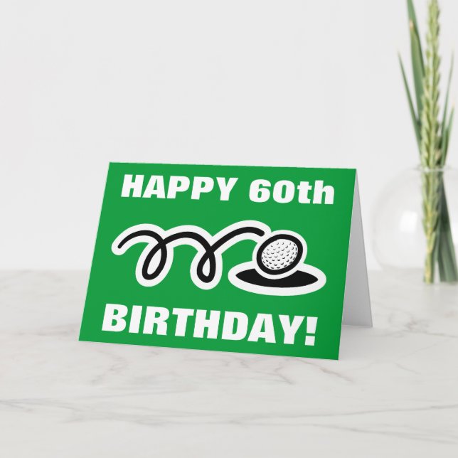 Tarjeta de cumpleaños de golf | ¡Personalizable (Anverso)