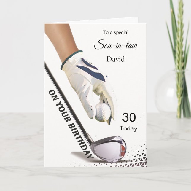 Tarjeta de cumpleaños de golf personalizada (Anverso)