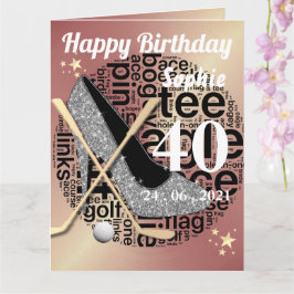 Tarjeta de cumpleaños de golf personalizada para d