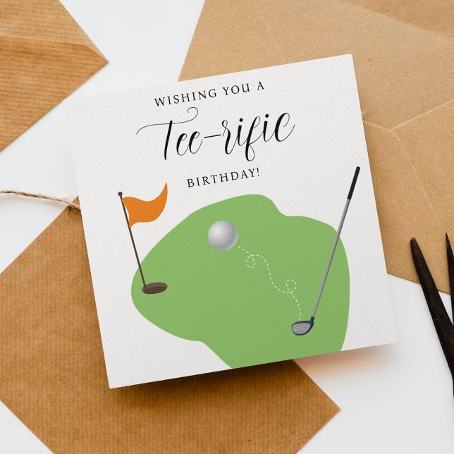 Tarjeta de cumpleaños de Golf Tee-Rrific (Subido por el creador)