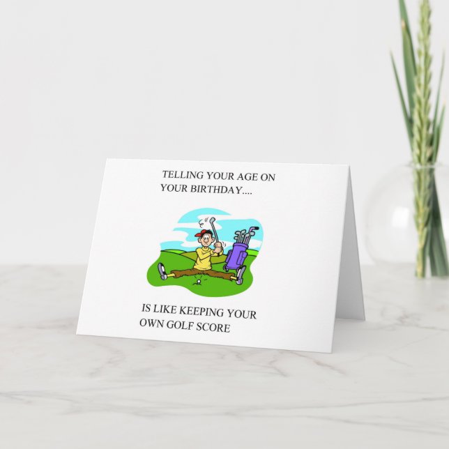 TARJETA DE CUMPLEAÑOS DE GOLFER (Anverso)