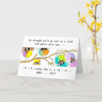 Tarjeta de cumpleaños de Goofy y Math