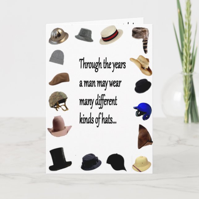 TARJETA DE CUMPLEAÑOS DE gorra (Anverso)
