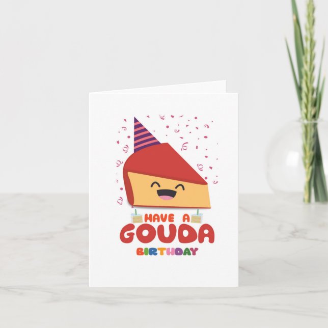 Tarjeta de cumpleaños de Gouda Puns (Anverso)