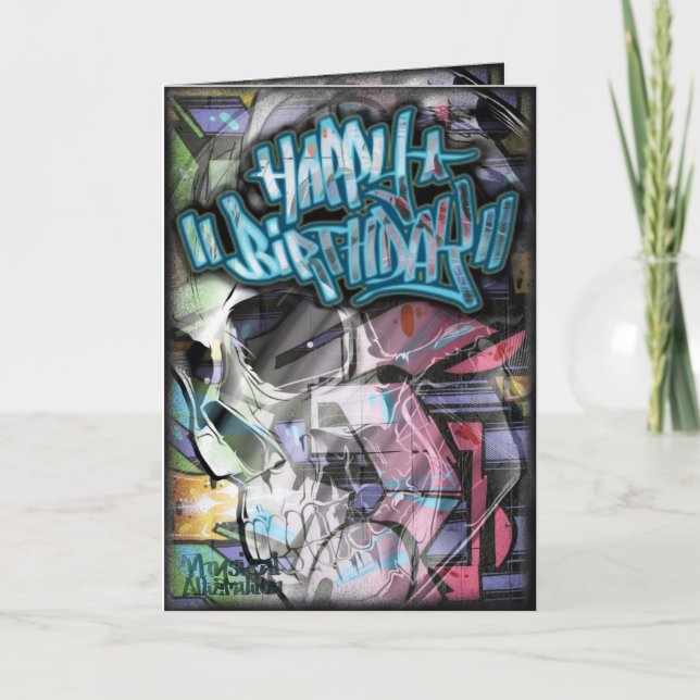 Tarjeta de cumpleaños de graffiti (Anverso)