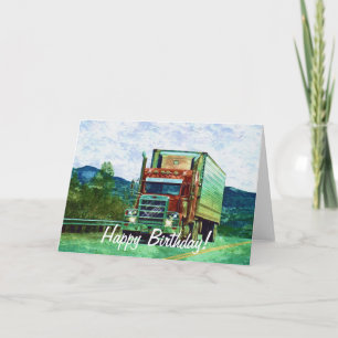 Tarjeta de cumpleaños de gran amante de los camion