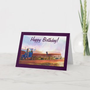 Tarjeta de cumpleaños de gran amante de los camion