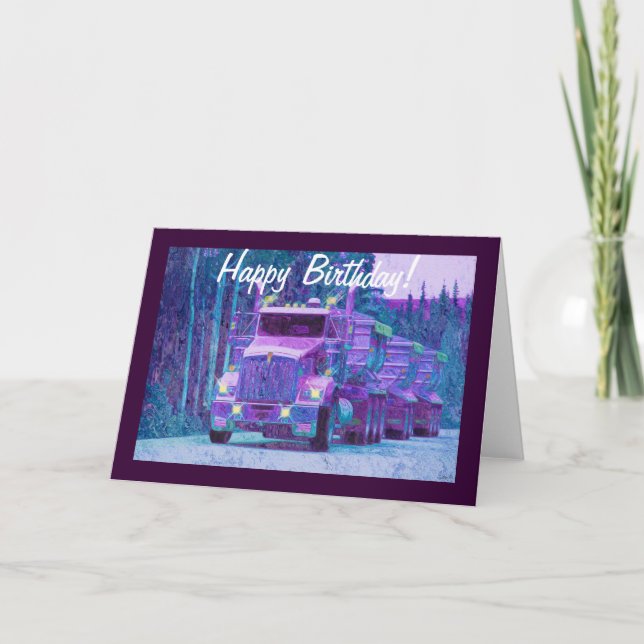 Tarjeta de cumpleaños de gran amante de los camion (Anverso)
