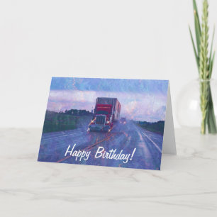 Tarjeta de cumpleaños de gran amante de los camion