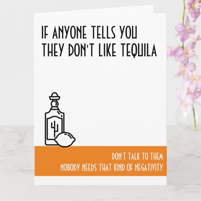Tarjeta de cumpleaños de gran Naranja de Tequila L (Orquídea)