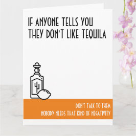 Tarjeta de cumpleaños de gran Naranja de Tequila L