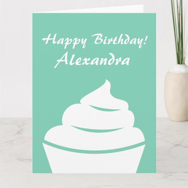 Tarjeta de cumpleaños de gran tamaño linda para (Anverso)