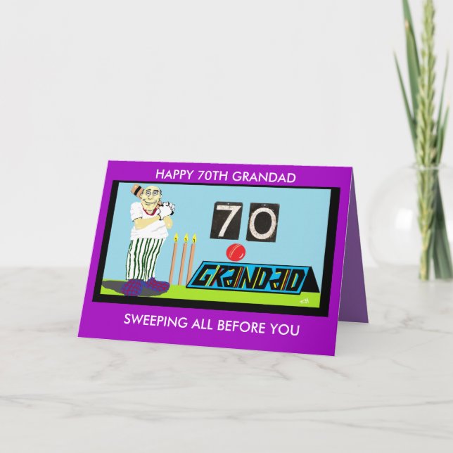 TARJETA DE CUMPLEAÑOS DE GRANDAD 70 (Anverso)