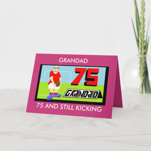 TARJETA DE CUMPLEAÑOS DE GRANDAD 75º FÚTBOL (Anverso)