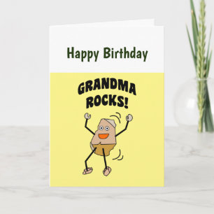 Tarjeta de cumpleaños de Grandma Rocks