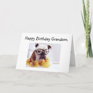 TARJETA DE CUMPLEAÑOS DE GRANDSON DE DIVERSIÓN