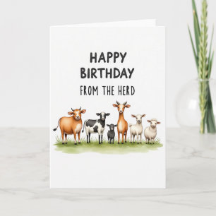 Tarjeta de cumpleaños de granja caprichosa