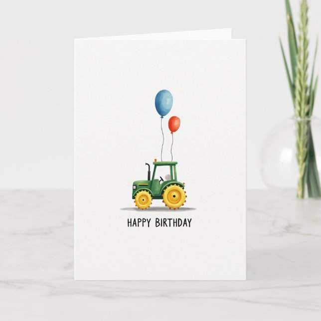 Tarjeta de cumpleaños de granja divertida (Anverso)