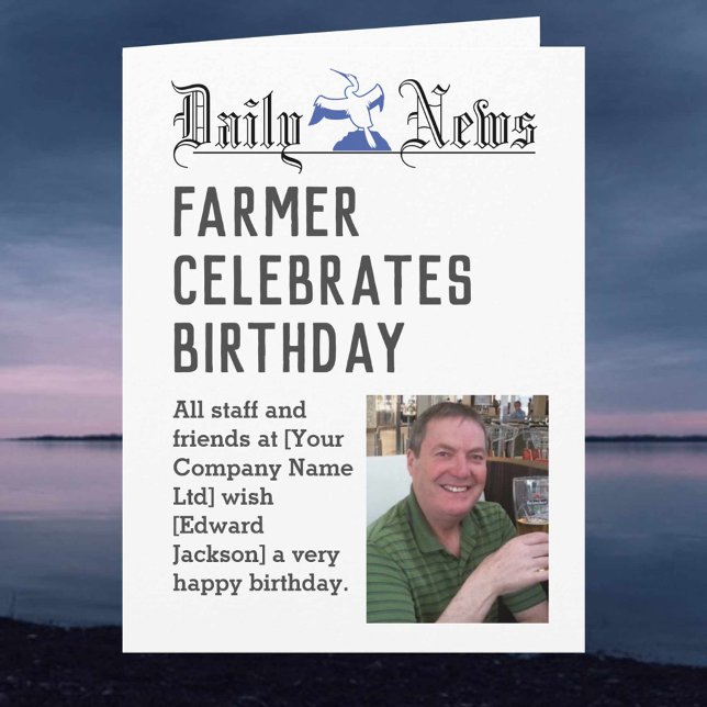 Tarjeta de cumpleaños de granjero para personaliza (Subido por el creador)