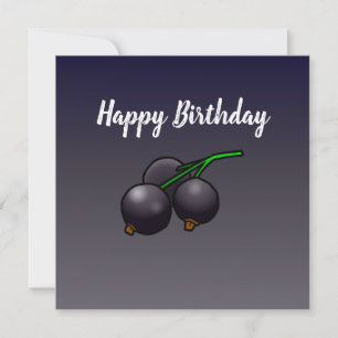Tarjeta de cumpleaños de grosellas negras