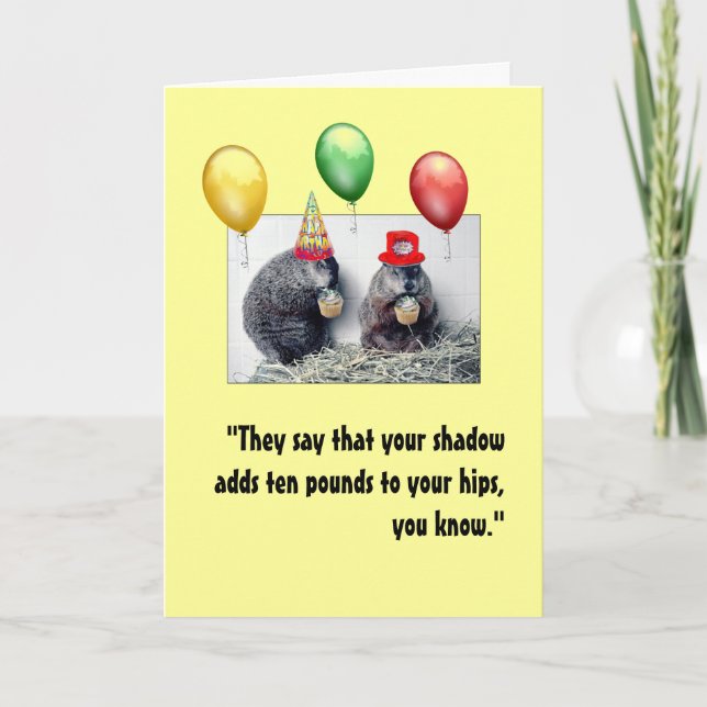 Tarjeta de cumpleaños de Groundhog Day (Anverso)