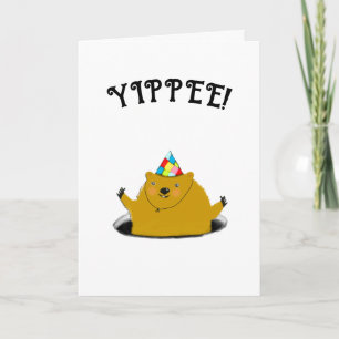 Tarjeta de cumpleaños de Groundhog Day